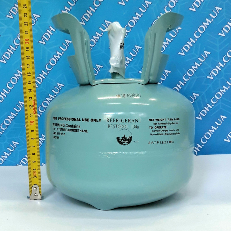 Фреон "четвіртинка" R 134А (балон 3,4 кг)