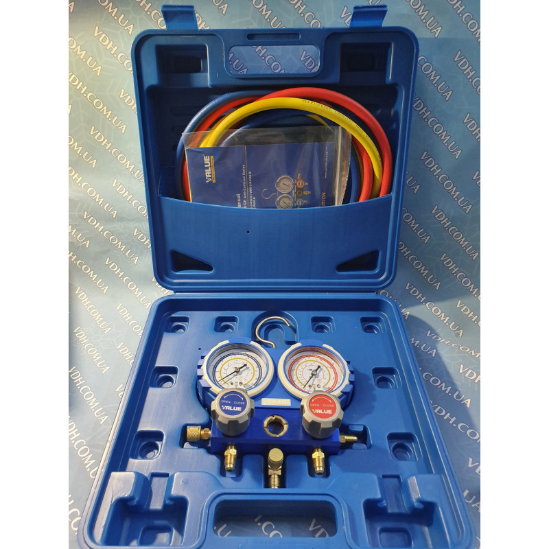 Манометр. (чемодан) коллектор    двухвентельный  VALUE  VMG -2 R600-В