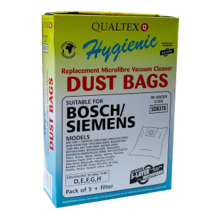 Dust bags for vacuum cleaners Bosch Siemens set 5pcs + 1 filter