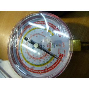 Pressure gauge. VALUE CH high pressure . Red . R404,407,22,134. Diameter 80 mm