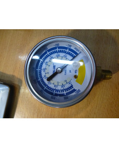 Pressure gauge. VALUE 310500601 pressure and vacuum meter ladies 63mm stainless . Bottom connection