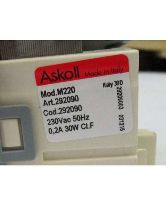 Pump Askoll M220 30W 292090 3-latches chip protection PMP003UN rear chip