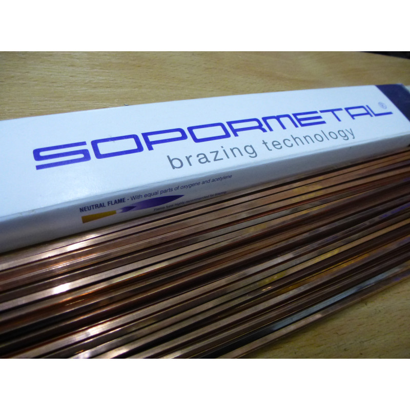 Припой меднофосфорный SOPORMETAL (Португалия) 0% 2Х2Х500мм, 1кг
