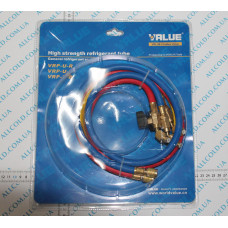 Заправочный шланг VALUE  R 410 -1,5м с краном  комплект 3 шт