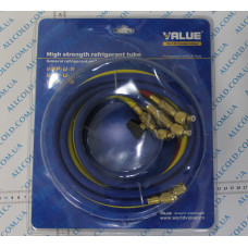 Заправочный шланг VALUE  R 410 -0,9м с краном  Комплект 3 шт