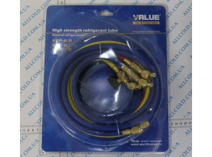 Заправний шланг VALUE R 410 -0,9м із краном Комплект 3 шт