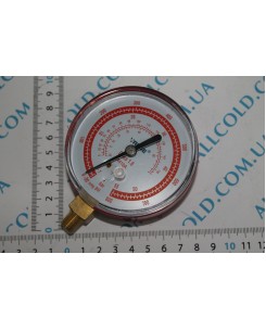 Pressure gauge. VALUE AH high pressure . Red . R 410. Diameter 80 mm