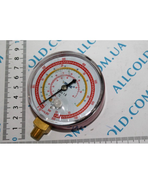 Pressure gauge. VALUE CBH high pressure . Red . R 22,134,410,407 Diameter 68 mm