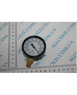 Pressure gauge. VALUE 310500104 pressure and vacuum meter diameter 50 mm . Chern. Bottom connection