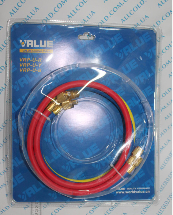 Pressure gauge. ( Blister) two-valve manifold VALUE VMG -2 R410А-03 hoses 90 cm ( R410,407,404,134) NEW