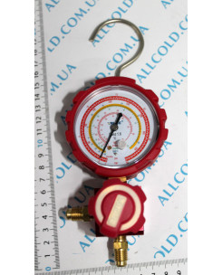 Pressure gauge. single-valve manifold VALUE VMG -1-UH Type3 (R 404,407,22,134) red